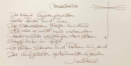 Handschrift von Sarak Kirsch