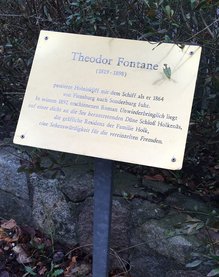 Gedenktafel für Theodor Fontane auf der Halbinsel Holnis, Foto: Jan Behrs